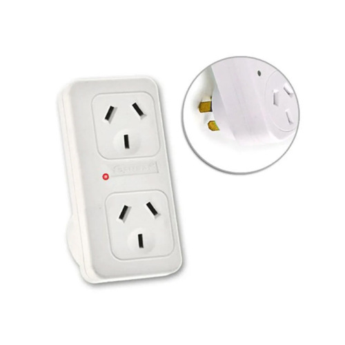 2X Sansai Power Adaptor Double Vertical - Main Image