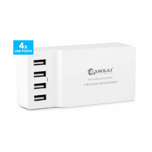 3X Sansai USB Charging 4.2A 4-Ports Station A - Main Image