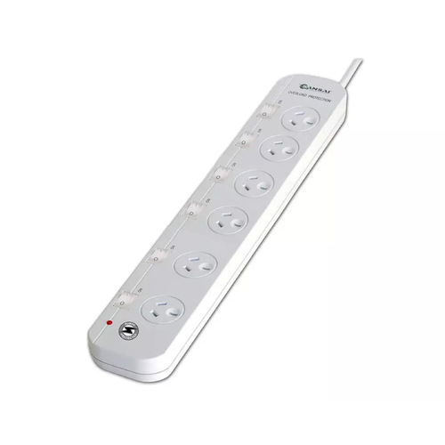 Sansai Surge Protected Powerboard 6 Ways with Individual Switch - Main Image