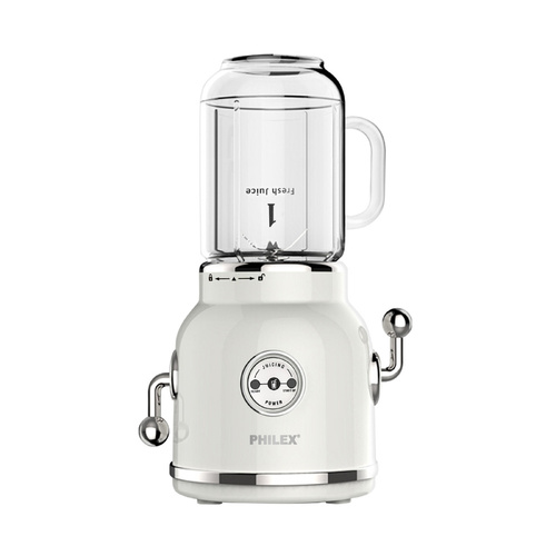 PHILEX Electric Blender Juice Smoothie Ice Mixer Retro 600ml WHITE - Main Image