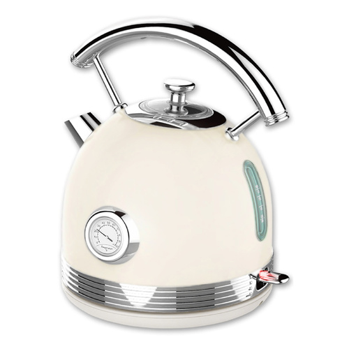 PHILEX Electric Kettle Water Boiler Stainless Steel Retro 1.7L IVORY - Main Image