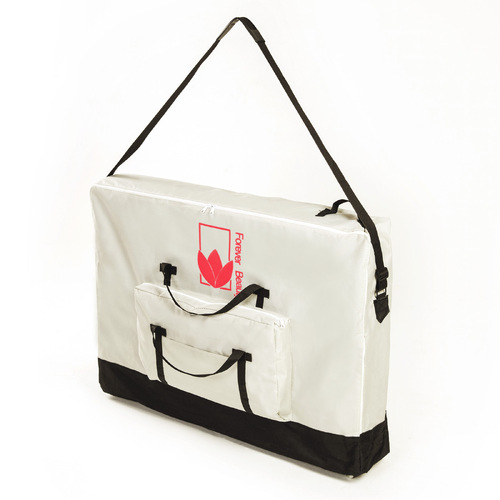 Massage Table Bed Portable Delux Wheeled Carry Bag 70cm WHITE - Main Image