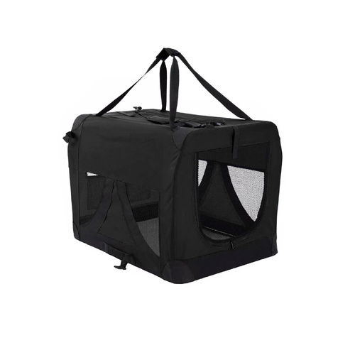 Portable Soft Dog Cage Crate Carrier L BLACK - Main Image