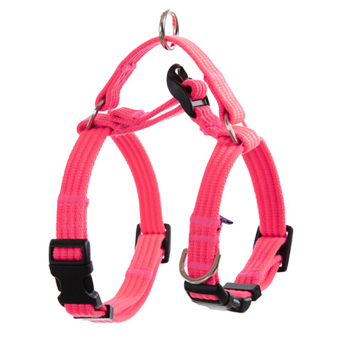 Dog Double-Lined Straps Harness Adjustable L NEON CAROL-PINK - Main Image