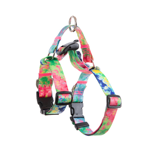 Dog Double-Lined Straps Harness Adjustable M SWEET GREEN - Main Image