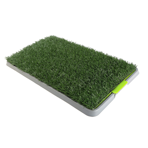 Pet Dog Potty Tray Training Toilet + 1 Grass Mat 69cm x 43cm - Main Image