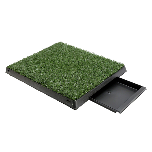 Pet Dog Potty Tray Training Toilet + 1 Grass Mat 63cm x 50cm - Main Image