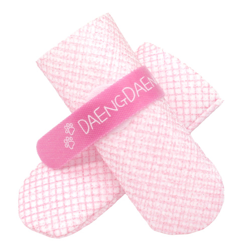 28pc X Dog Shoes Waterproof Disposable Boots Anti-Slip Pet Socks L PINK - Main Image