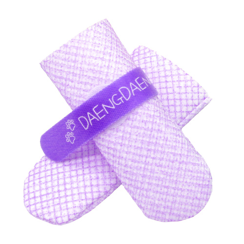 28pc X Dog Shoes Waterproof Disposable Boots Anti-Slip Pet Socks M VIOLET - Main Image