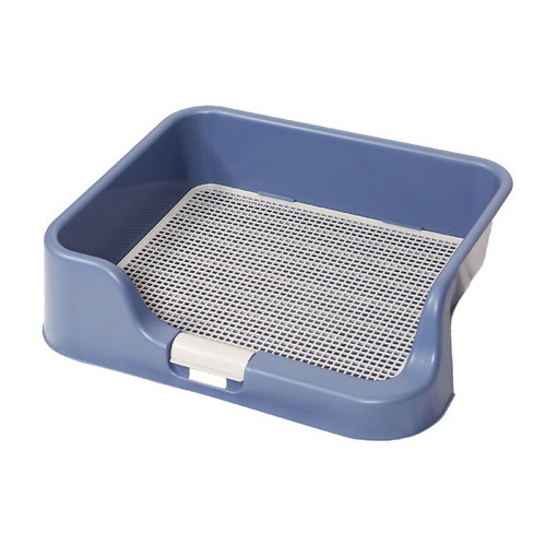 Dog Pet Potty Tray Training Toilet Raised Walls T1 BLUE - Main Image