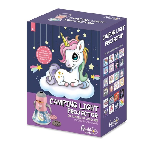 Unicorn Mini Night Light Camping Projector - Lantern Torch Kids Learning Toy - Main Image