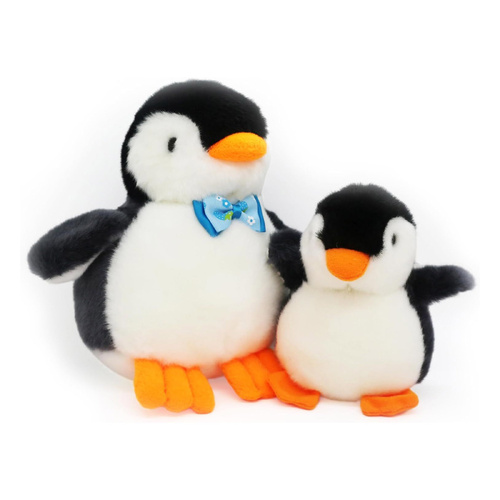 2X Plush Penguin Keychain Or Doll With Sound Activation BLACK - Main Image