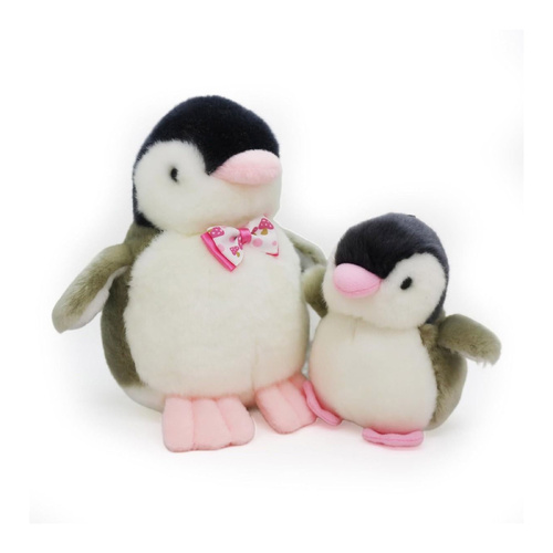 2X Plush Penguin Keychain Or Doll With Sound Activation GREY - Main Image