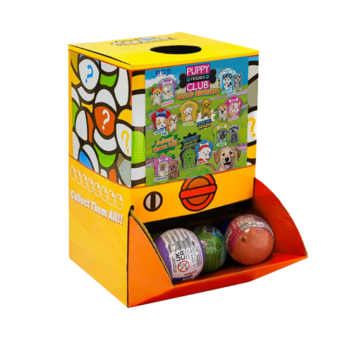 40X Puppy Club Gold Edition Dog Toy Capsule 50mm Collectible Gacha w Display Box - Main Image