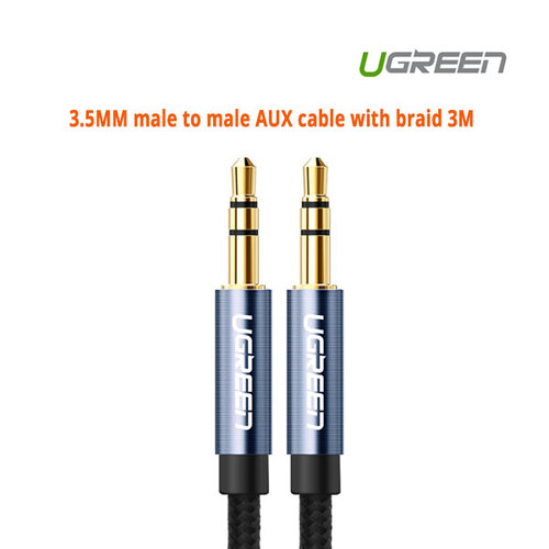 UGREEN 3.5MM male to male AUX cable with braid 3M (10688) - Main Image