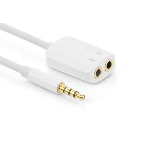 UGREEN 3.5mm Male to Dual 3.5mm FemaleHeadset Splitter White (10789) - Main Image