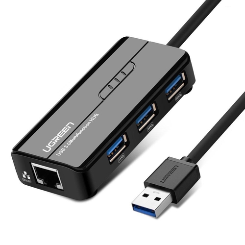 UGREEN USB 3.0 Hub with Gigabit Ethernet Adapter (20265) - Main Image