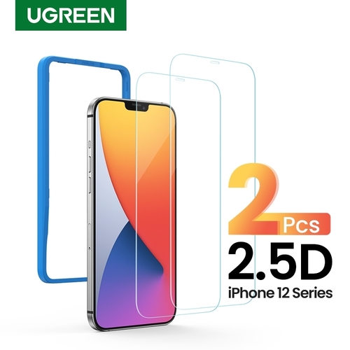 UGREEN 20337 2.5D Full Cover HD Screen Tempered Protective Film for iPhone 12/6.1"  Twin Pack - Main Image