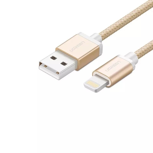 UGREEN 30587 iPhone 8-pin to USB2.0 Sync & Charging Cable 1M Gold - Main Image
