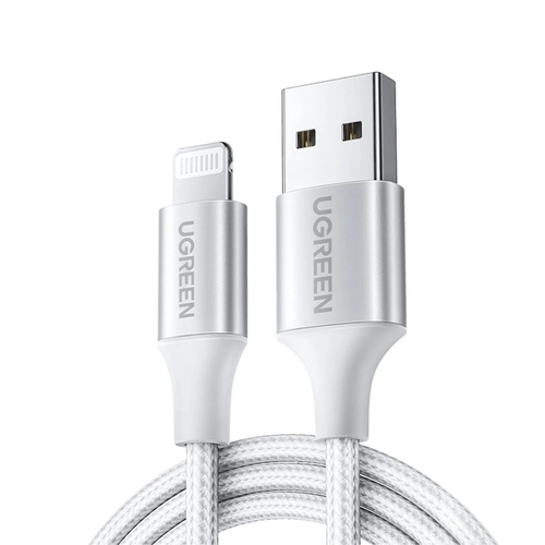 UGREEN 60163 USB-A to 8-pin iPhone Charging Cable 2M Silver - Main Image