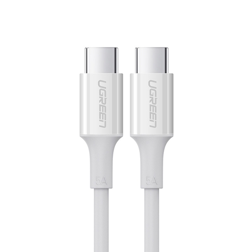 UGREEN 60552 USB-C 2.0 to TYPE-C Male to Male Data Cable 5A 2M White - Main Image