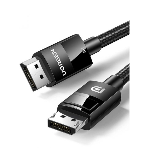 UGREEN 80390 DP V1.4 Male to Male Plastic Case Braided Cable 1M - Main Image