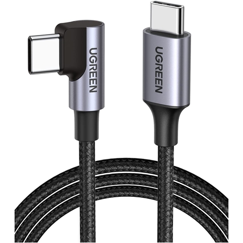 UGREEN 80714 USB-C 2.0 to Angle USB-C Cable Black 3M - Main Image