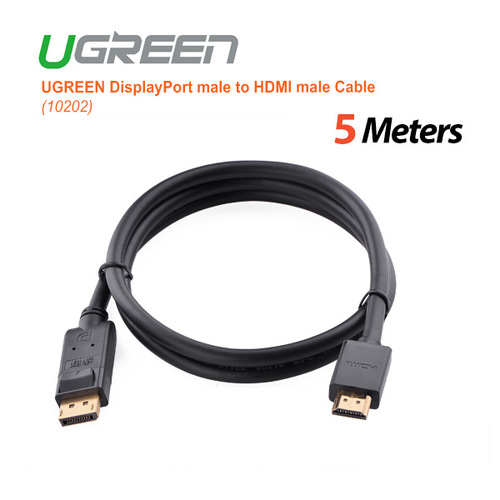 UGREEN DisplayPort male to HDMI male Cable 5M (10204) - Main Image