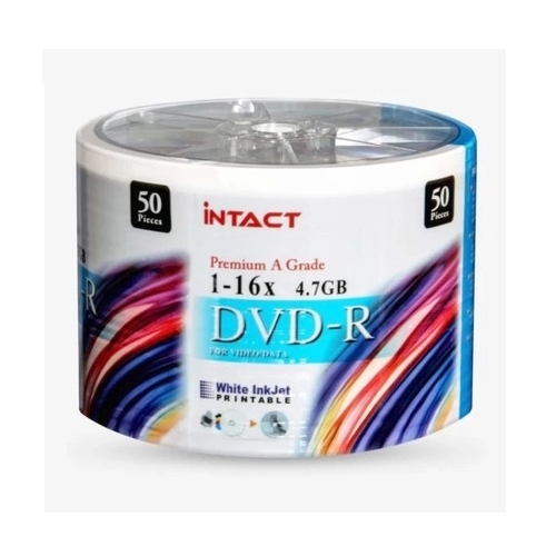 INTACT Printable DVD-R 16x White 50 pcs - Main Image