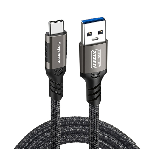 Simplecom CAU520 USB-A to USB-C Data and Charging Cable USB 3.2 Gen2 10Gbps 2M - Main Image