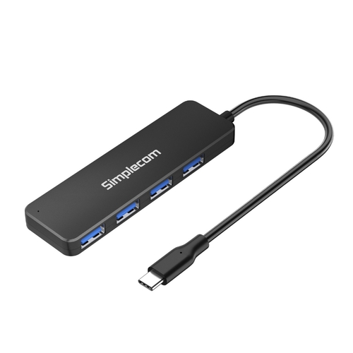 Simplecom CH340 Compact USB-C to 4 Port USB-A Hub USB 3.2 Gen1 - Main Image