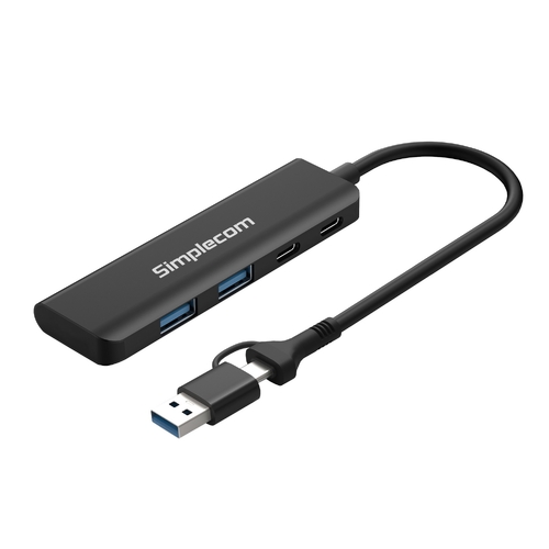 Simplecom CH385 SuperSpeed USB-A and USB-C 4-Port Combo Hub USB 3.2 Gen 1 (2x USB-A and 2x USB-C Ports) - Main Image