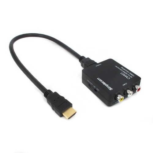 Simplecom CM401 Composite AV CVBS 3RCA to HDMI Video Converter 1080p Upscaling - Main Image