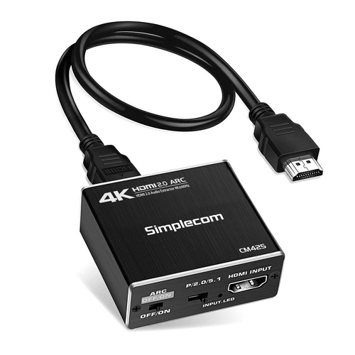 Simplecom CM425 HDMI 2.0 Audio Extractor Optical SPDIF and 3.5mm Stereo with ARC 4K@60Hz - Main Image