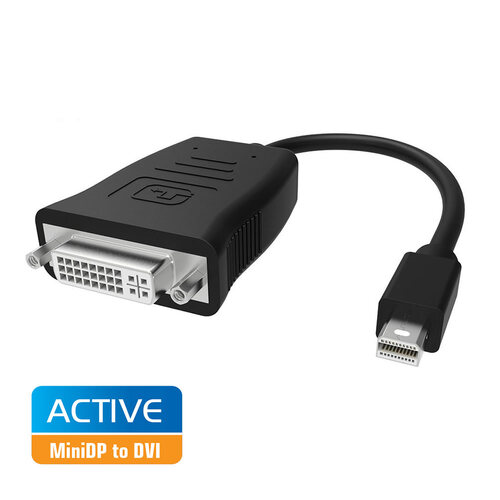 Simplecom DA102 Active MiniDP to DVI Adapter 4K UHD (Thunderbolt and Eyefinity Compatible) - Main Image