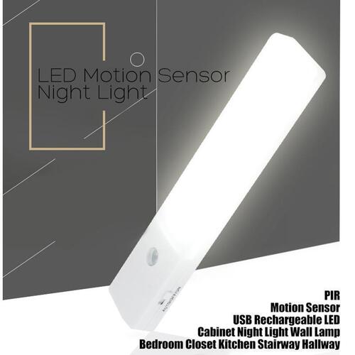 EL608 Rechargeable Infrared Motion Sensor Wall LED Night Light Torch (Warm White) - Main Image
