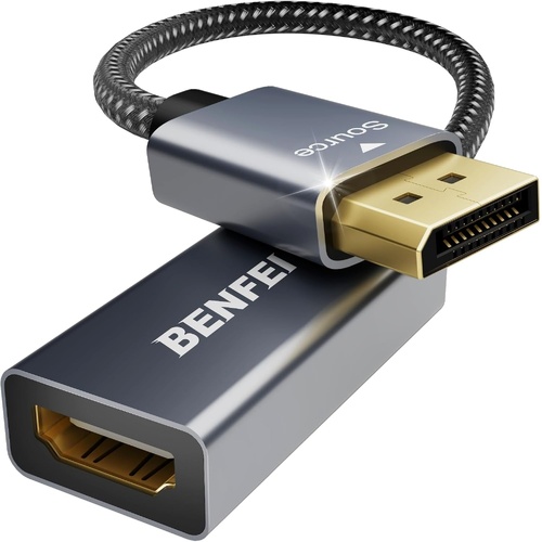 BENFEI 4K DisplayPort to HDMI Adapter, (2K 60Hz, 1080p 120Hz) Uni-Directional Display Port to HDMI Monitor Converter - Main Image