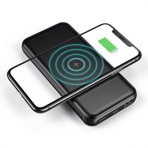 Choetech B650-CC Power Bank 10000mAh with Wireles Power Bank (Black) - Main Image