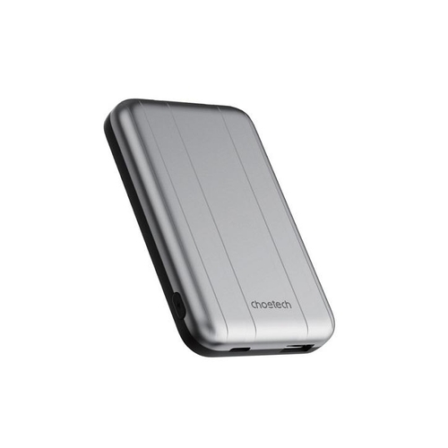 CHOETECH B655-SL 5000mAh Magnetic Wireless Power Bank 10W (Silver) - Main Image