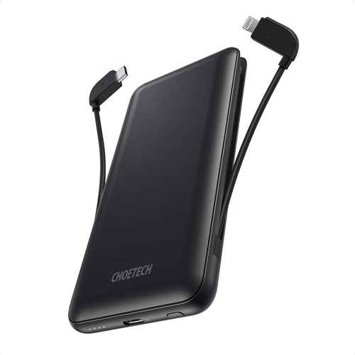 CHOETECH B688-BK 10000mAh MFi Certified PD18W Power Bank (with 2 cables) - Main Image