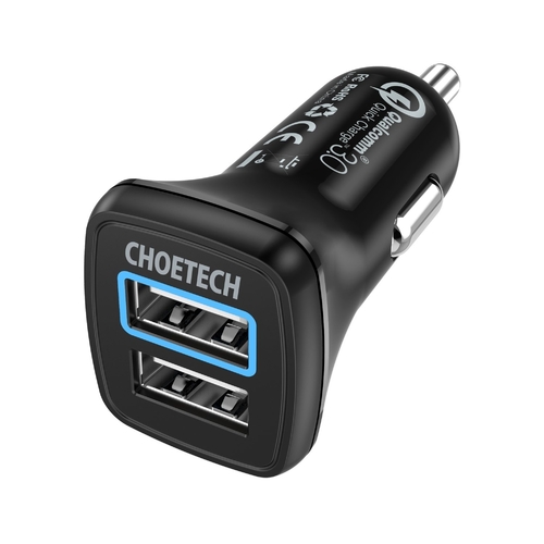 CHOETECH C0051 Quick Charge 3.0 Tech 30W Car Charger - Main Image