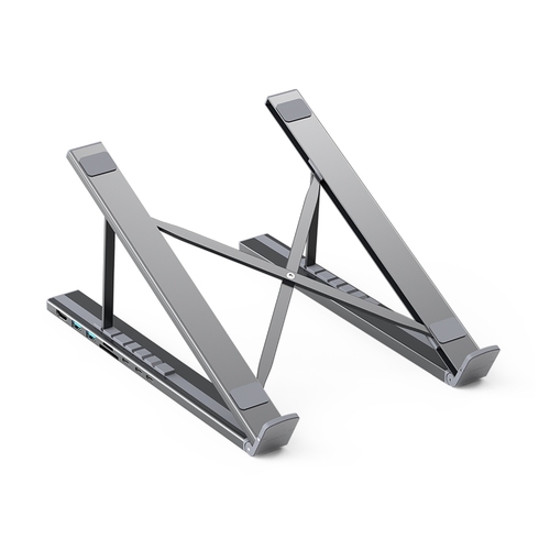 CHOETECH HUB-M48 7-in-1 Hub + Foldable Laptop stand USB-C to HDMI 4K/USB-A/TF&SD/USB-C with PD Charging - Main Image