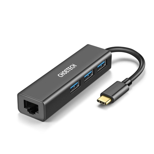 CHOETECH HUB-U02 USB-C To Ethernet Hub - Main Image
