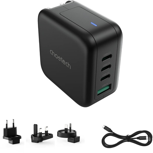 CHOETECH PD6055 GAN USB-C + USB-A 70w Travel Charger (US/EU/UK/AU) - Main Image