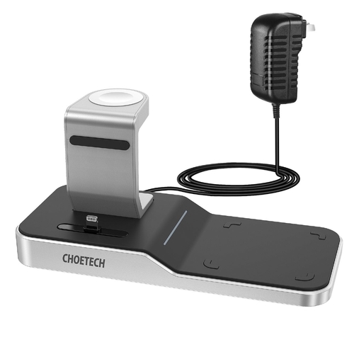 CHOETECH T316 4-in-1 Wireless Charging Station for iPhone/Apple Watch/iPod and all Qi Wireless Cell phones - Main Image