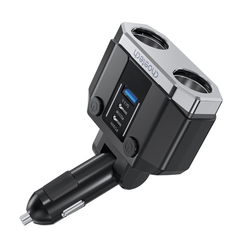 CHOETECH TC0020 45W 2 Sockets + 2x USB-C + 1x USB-A Cigarette Lighter Splitter - Main Image