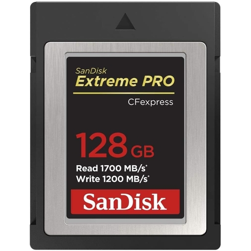 SanDisk 128GB Extreme PRO CFexpress Card Type B - SDCFE-128G-GN4NN READ 1700 MB/S WRITE 1200MB/S - Main Image