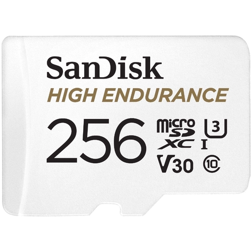 SANDISK HIGH ENDURANCE MICROSDHC CARD SQQNR 256G UHS-I C10 U3 V30 100MB/S R 40MB/S W SD ADAPTOR SDSQQNR-256G-GN6IA - Main Image