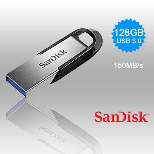 SANDISK 128GB CZ73 ULTRA FLAIR USB 3.0 FLASH DRIVE upto 150MB/s - Main Image