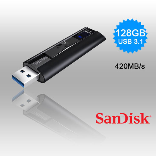 SanDisk 128GB Extreme PRO USB 3.2 Solid State Flash Drive (SDCZ880-128G) - Main Image